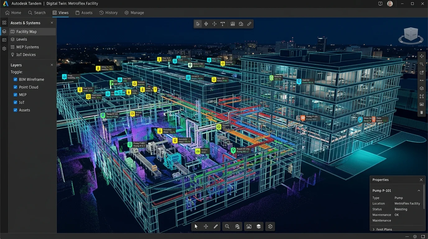 Autodesk Tandem Deliverables & Integration Use Cases: From As-Built Reality Capture to Connected Digital Twins