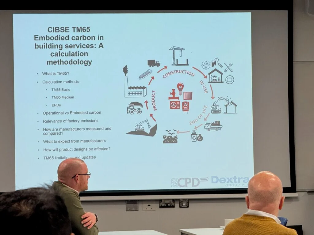 TM65: Embodied Carbon in Building Services — CPD Recap with a Digital Twin Lens