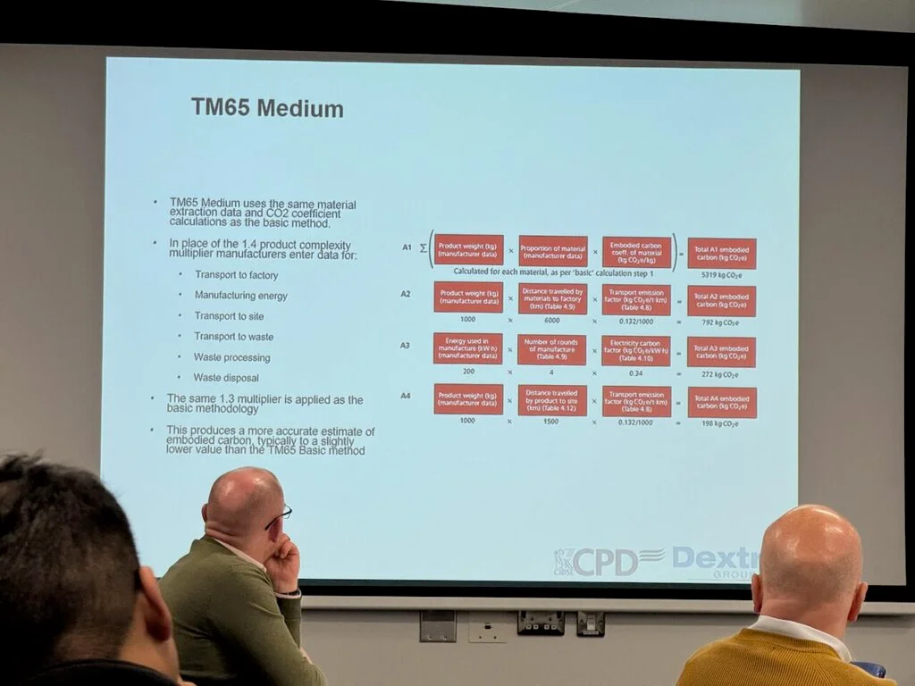 TM65: Embodied Carbon in Building Services — CPD Recap with a Digital Twin Lens