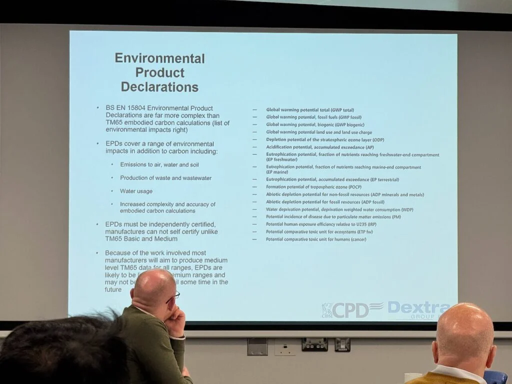 TM65: Embodied Carbon in Building Services — CPD Recap with a Digital Twin Lens