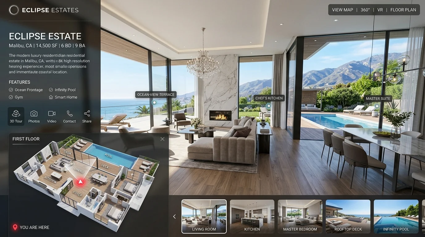 Portaluri Web Dedicate și Hărți 3D Interactive: Elevarea Prezentărilor Imobiliare de Lux
