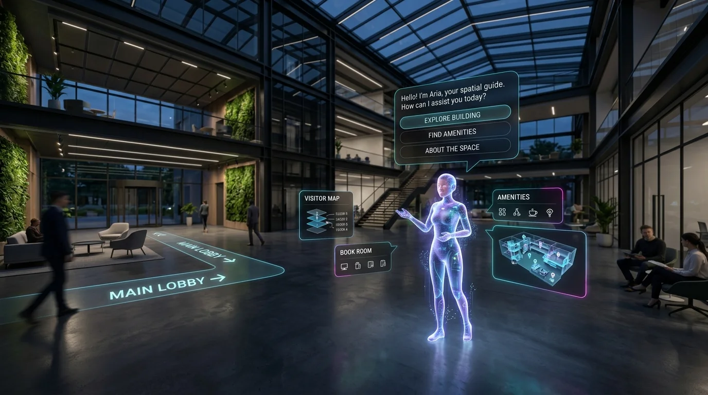 24/7 AI Spatial Avatar Concierge: Conversational 3D Virtual Tour Guides & Facility Navigation